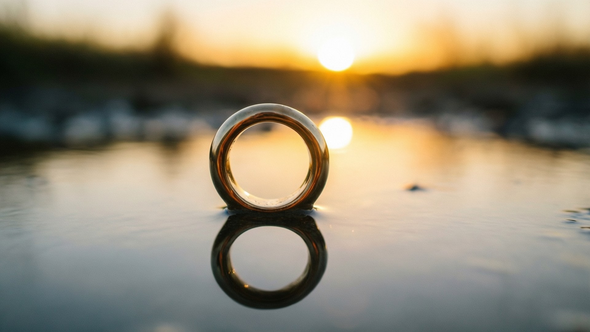 Solopgangsring Reflektion Wallpapers