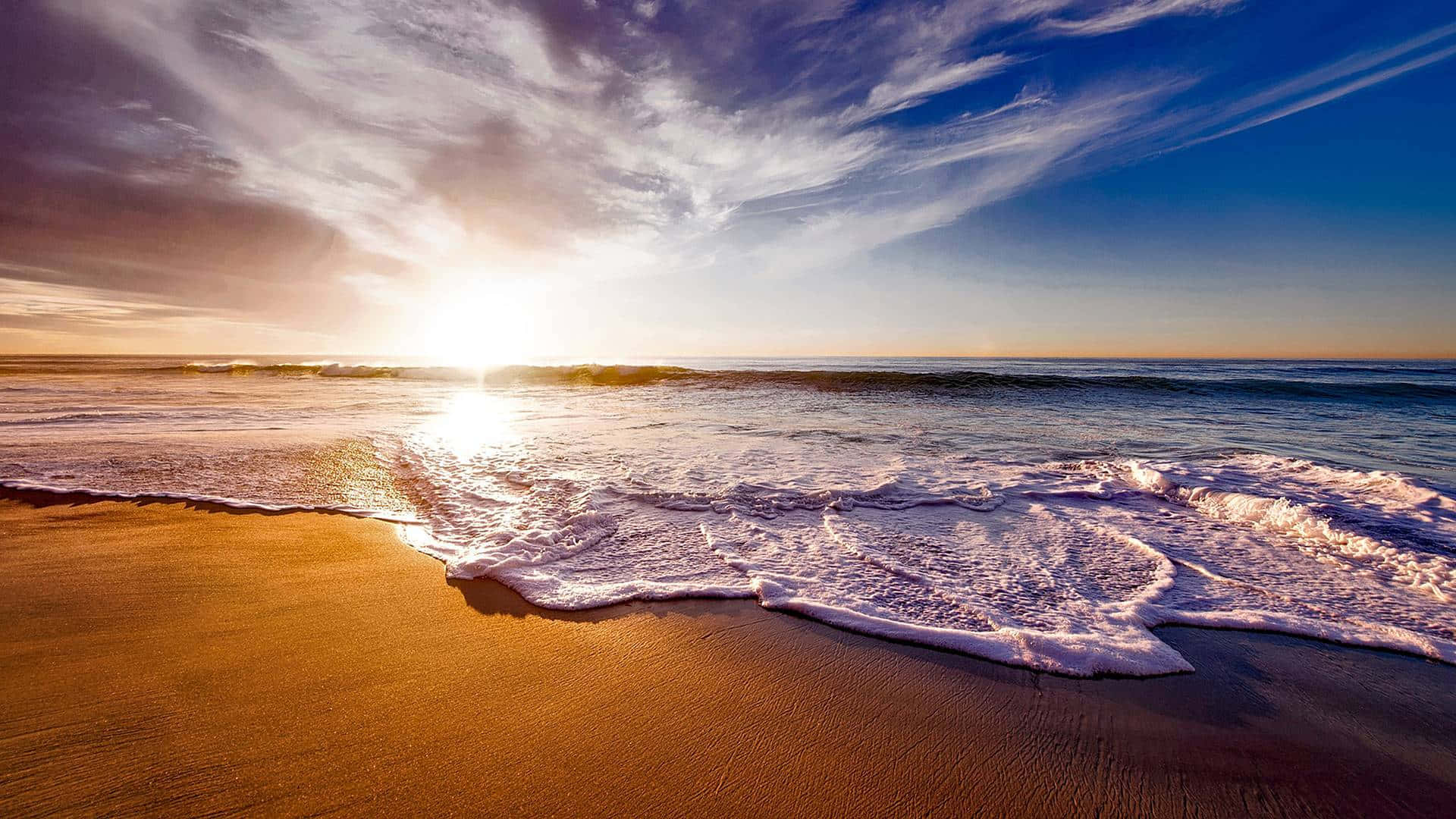 Sunrise Serenity Beach Waves.jpg Wallpaper