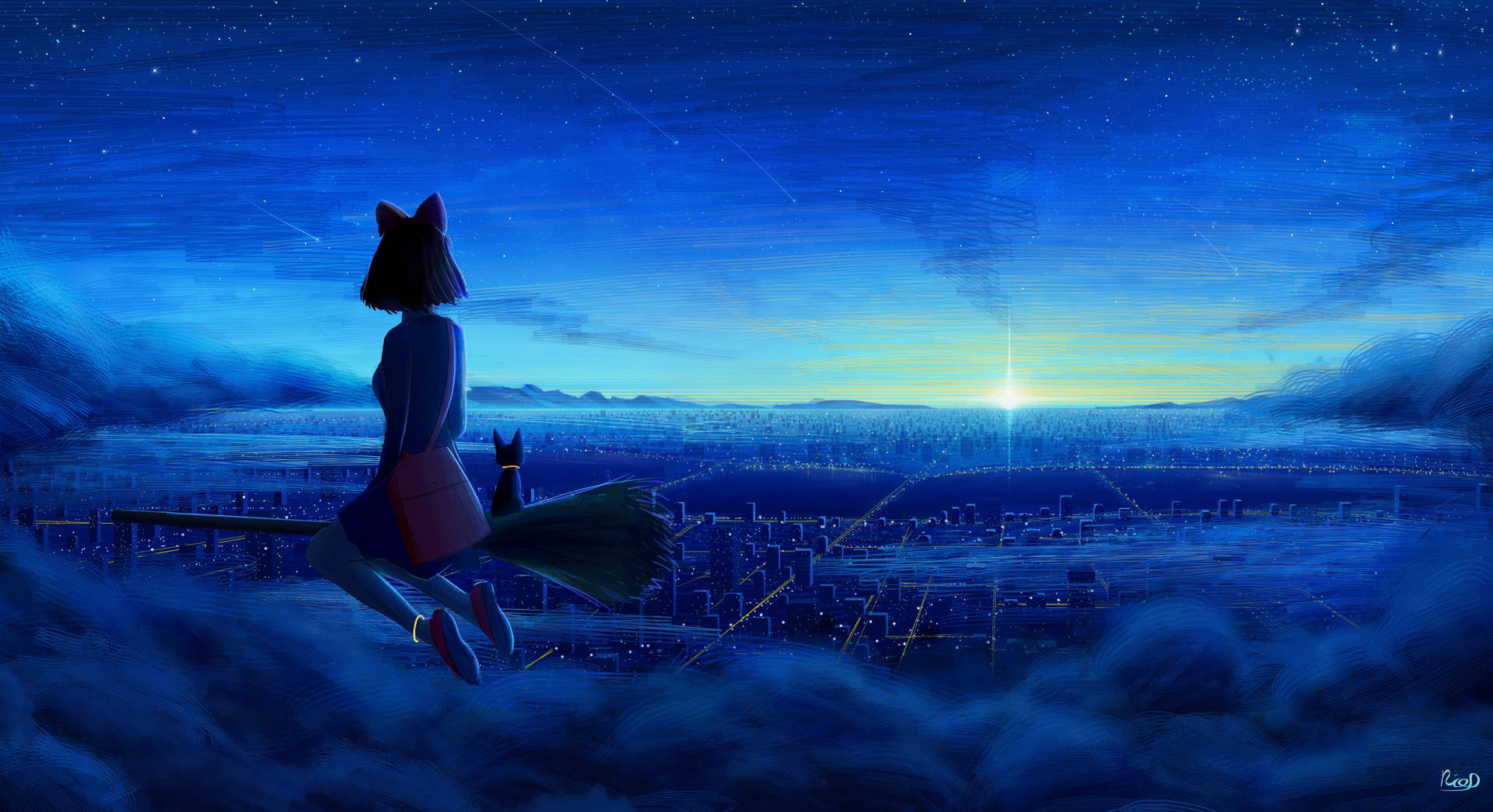 Sunrise Shot From Kikis Delivery Service Wallpaper