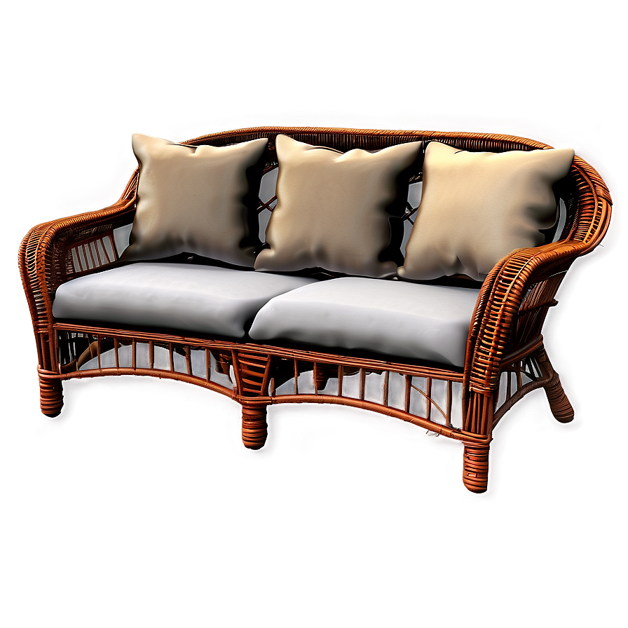 Sunroom Wicker Couch Png 05252024 PNG