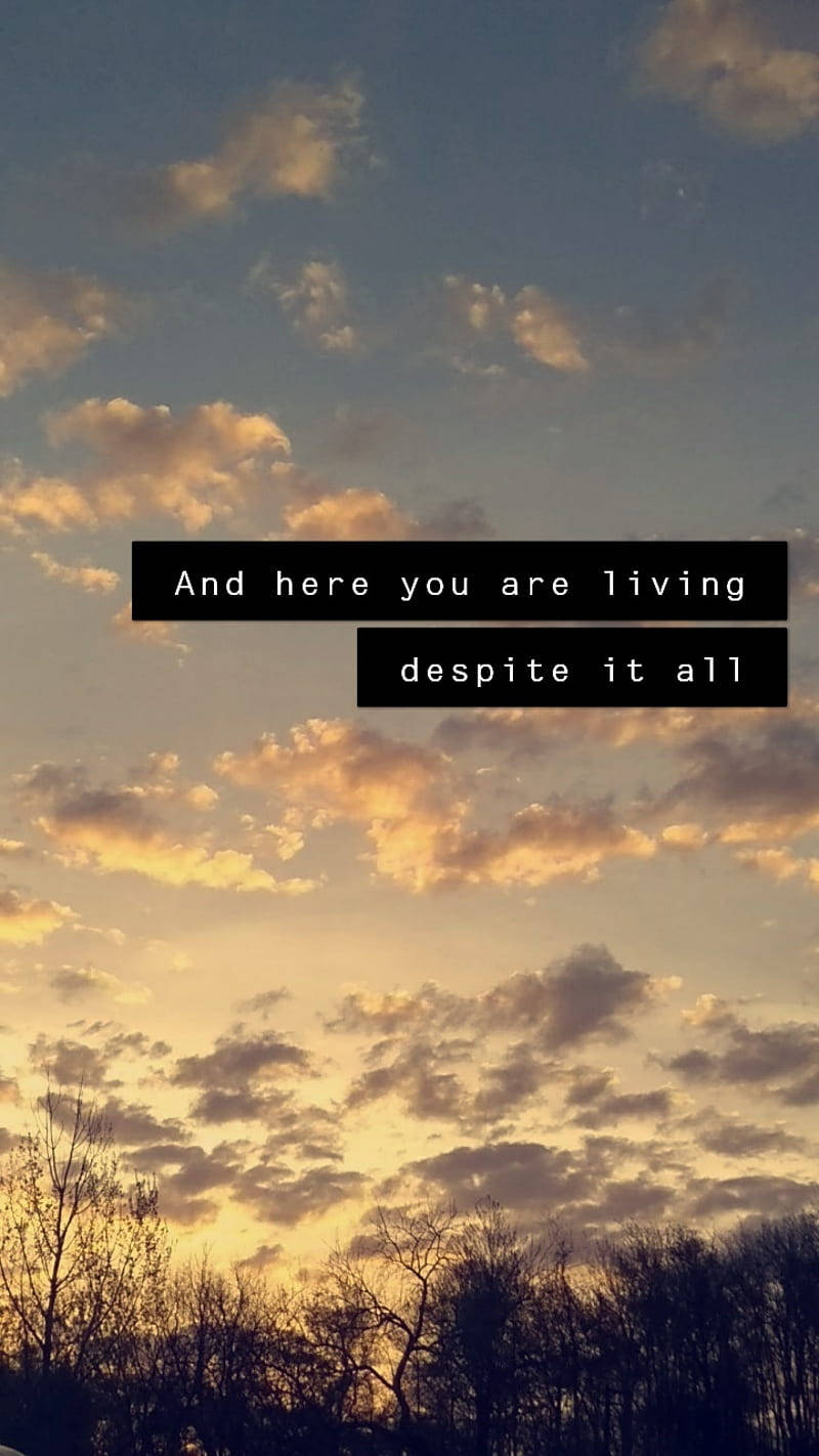 Sunset Aesthetic Tumblr Quotes Wallpaper