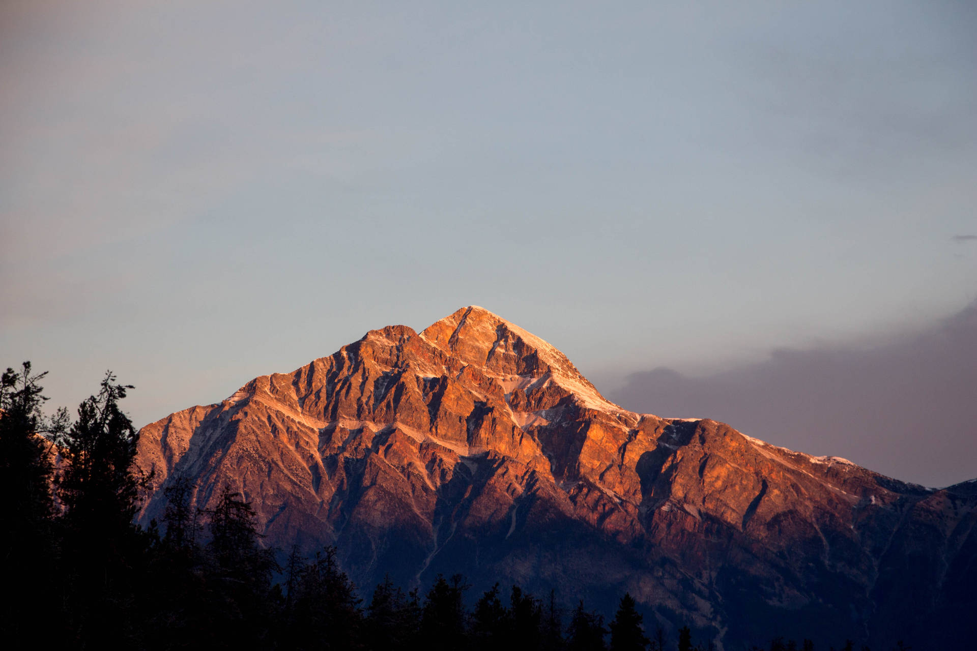 Sunset Alpenglow Mountain Peak SVG