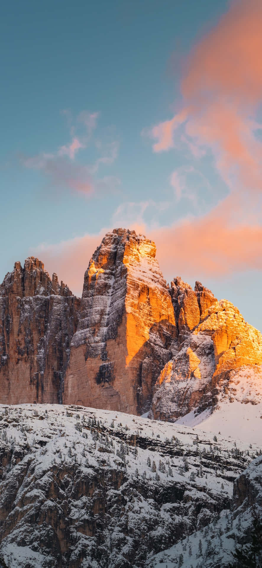 Sunset Alpenglow Mountain Peaks Wallpaper