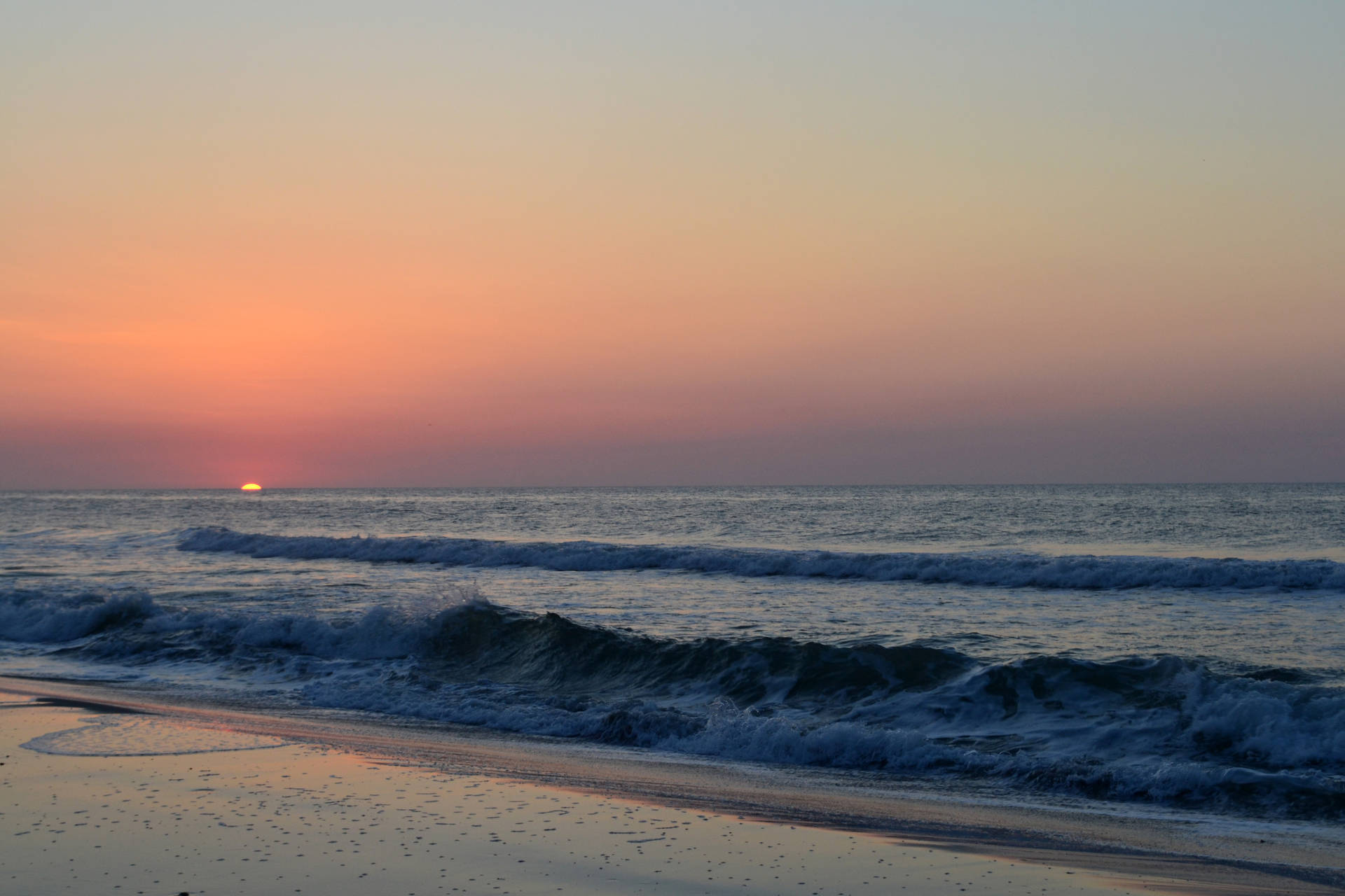 Atardeceren La Playa En Carolina Del Sur Fondo de pantalla