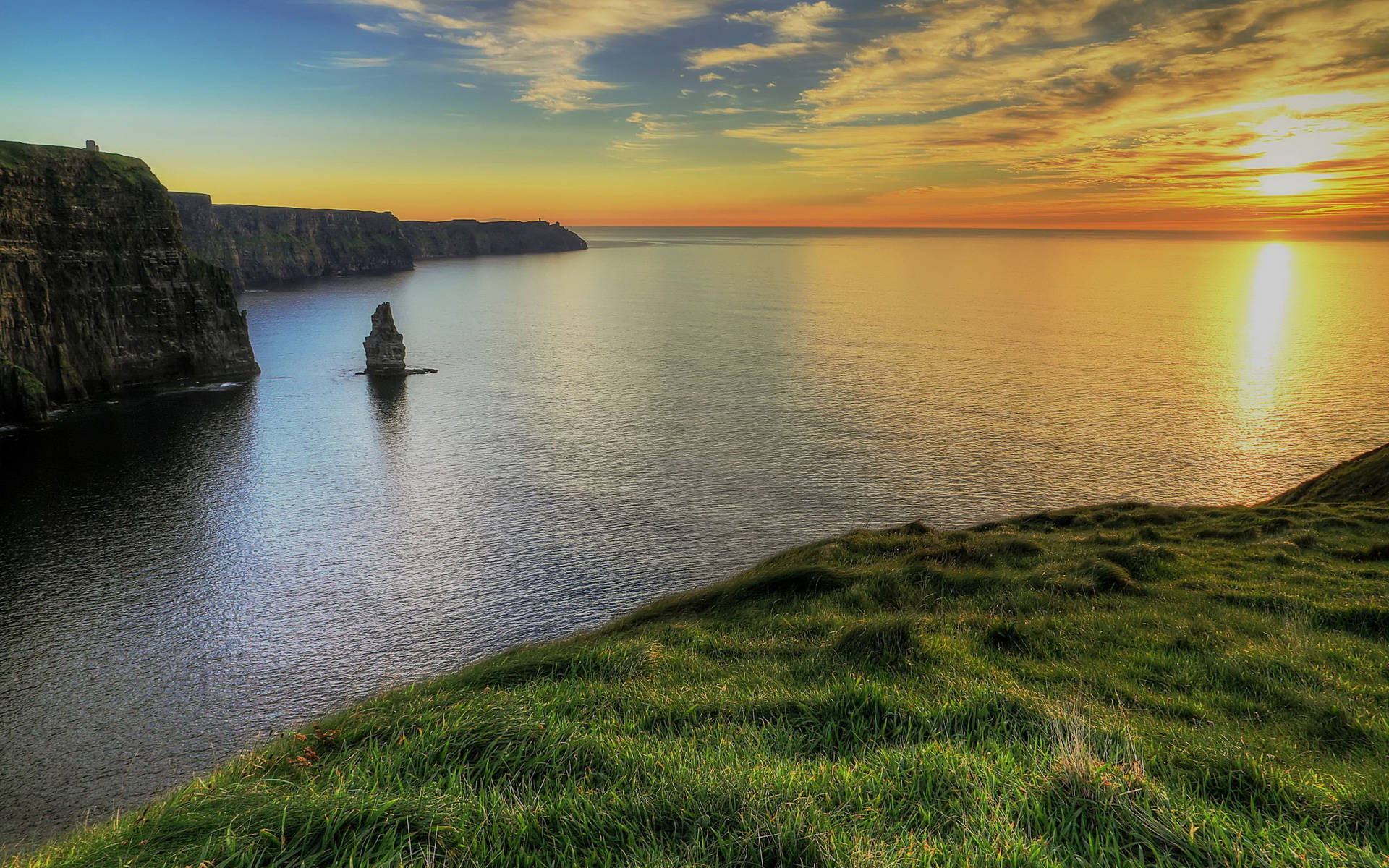 Sunset At Moher Cliffs Ireland Wallpaper
