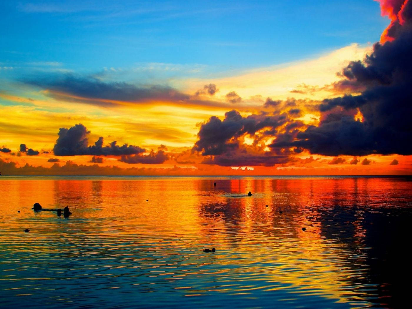 Sunset At Tamuning Guam Wallpaper