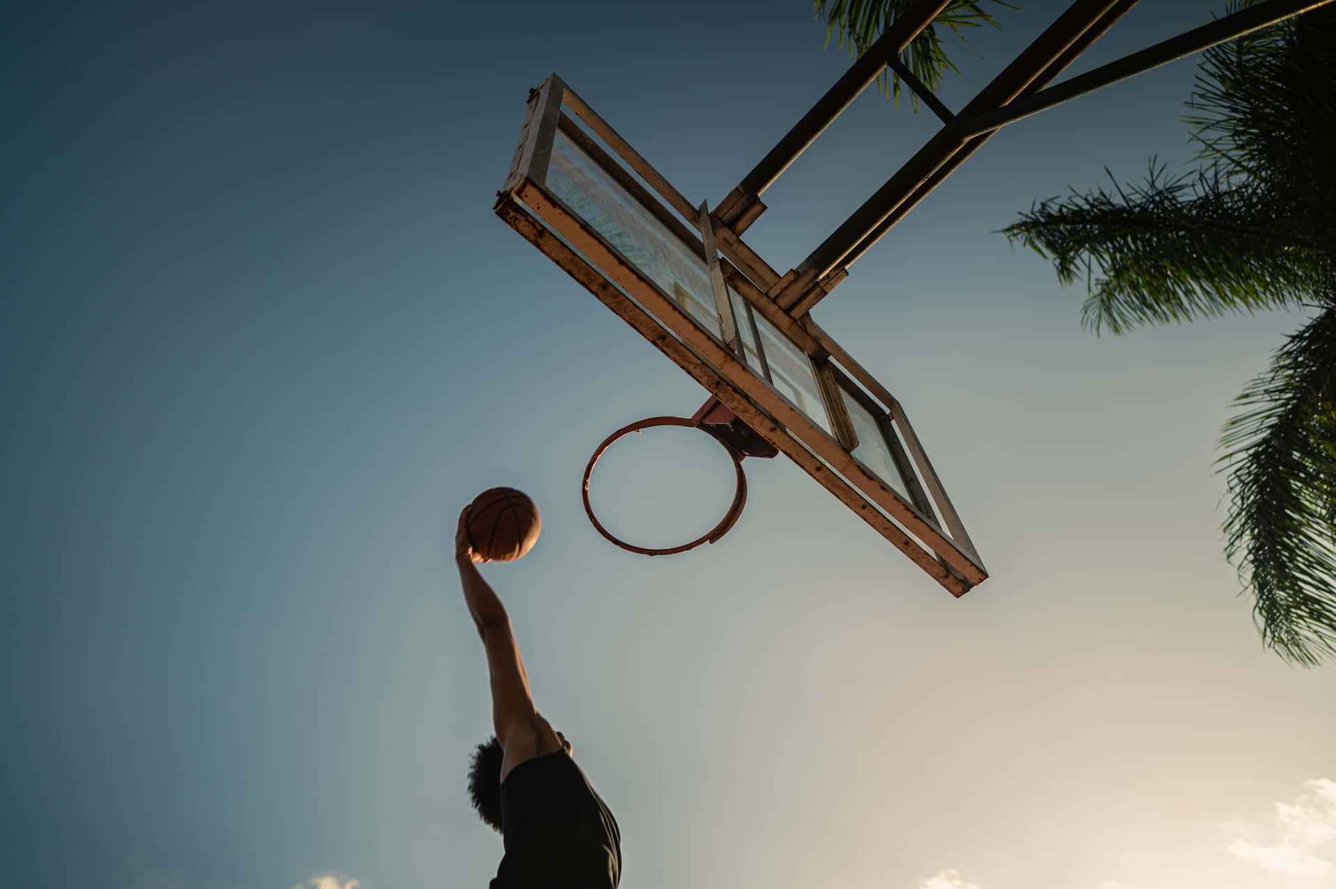 Sunset Basketball Shot.jpg Wallpaper