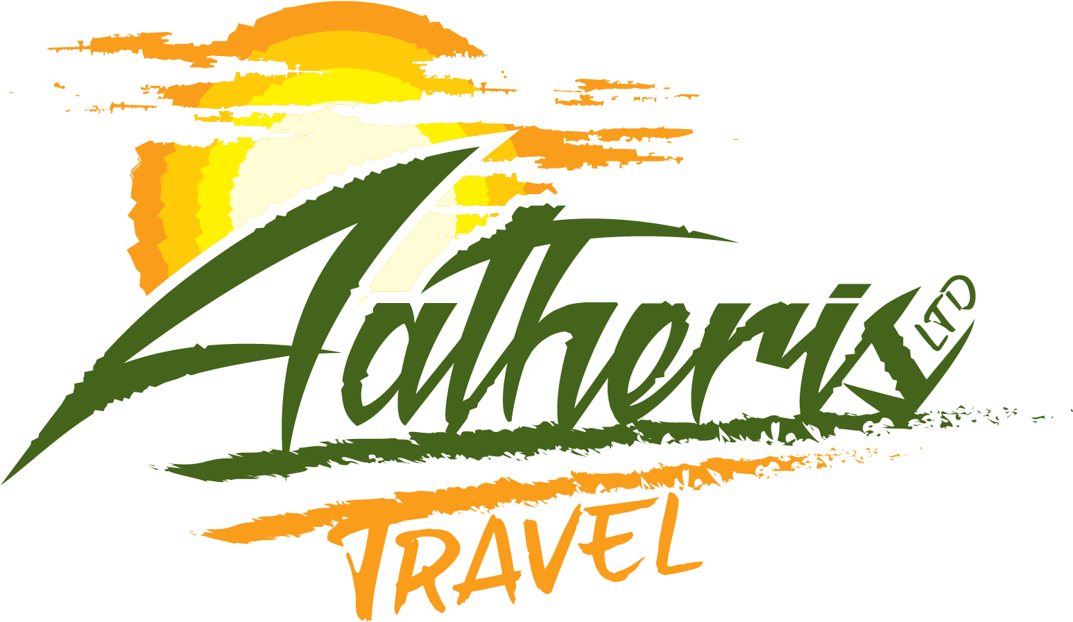 Sunset Beach Athens Travel Logo PNG