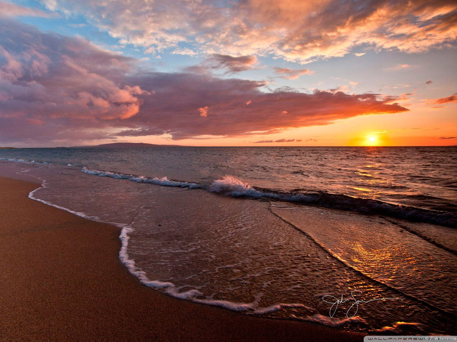 Download Sunset Beach Wallpaper 