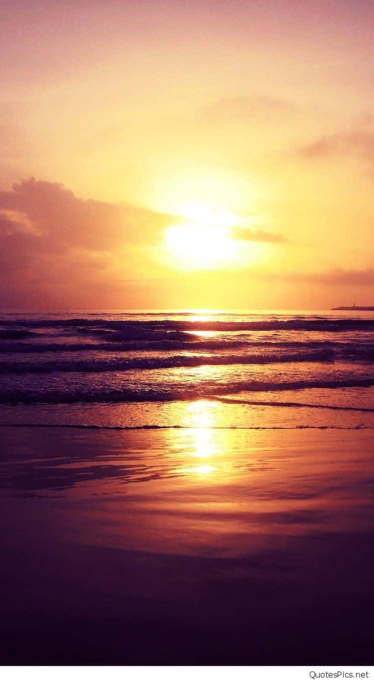 Genießensie Einen Herrlichen Sonnenuntergang, Während Sie Inmitten Einer Wunderschönen Sandstrandkulisse Meditieren. Wallpaper