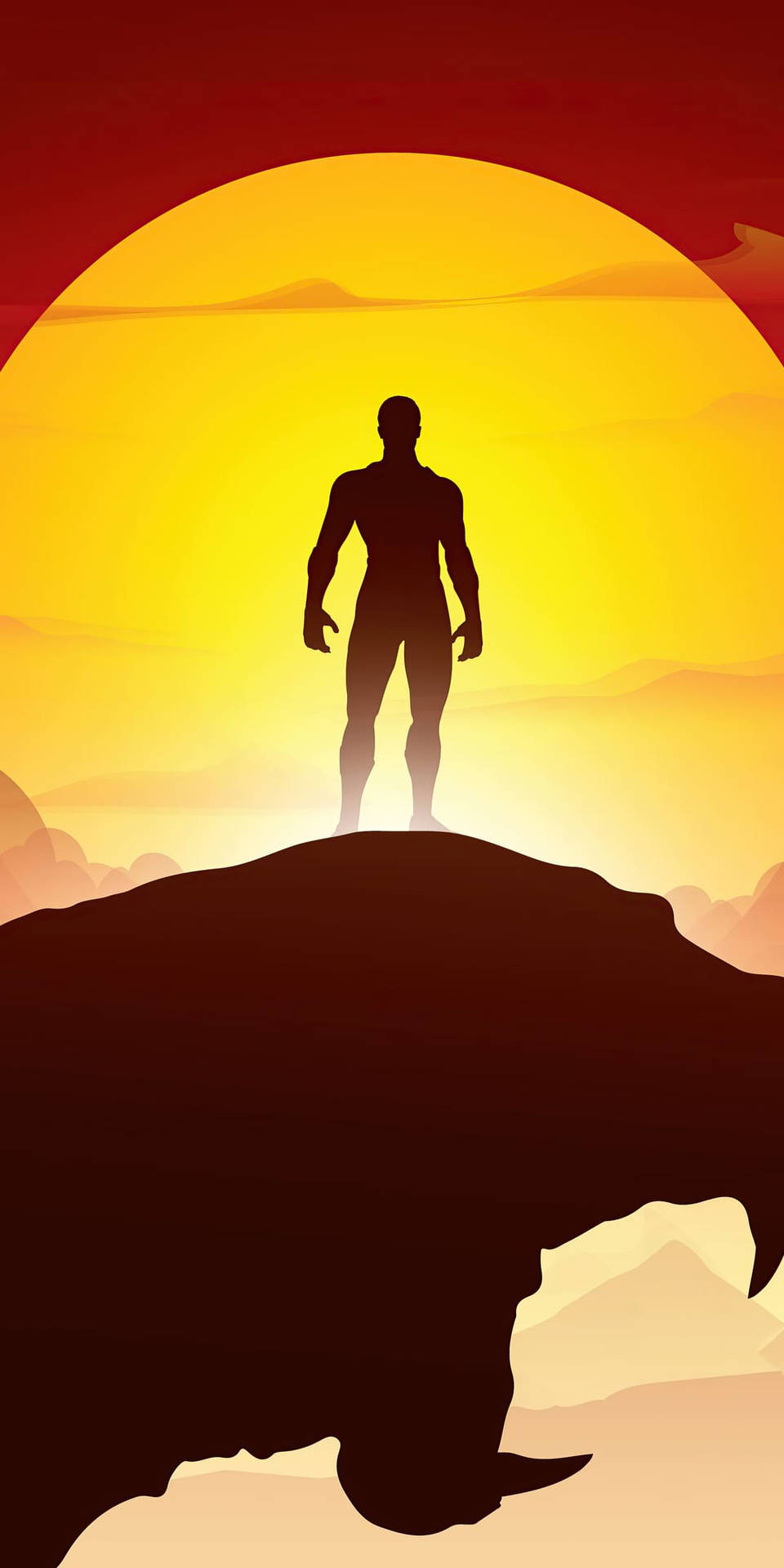 Sunset Black Panther Android Background