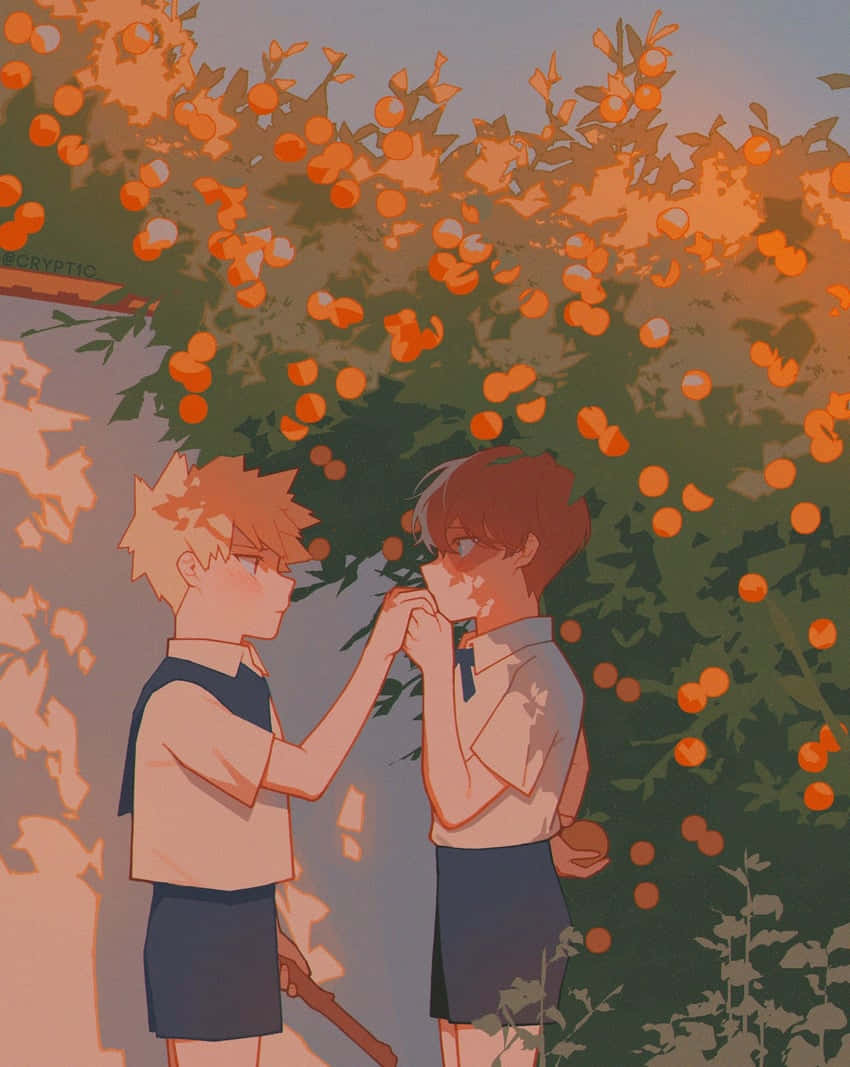 Sunset Blush Anime Boys Wallpaper