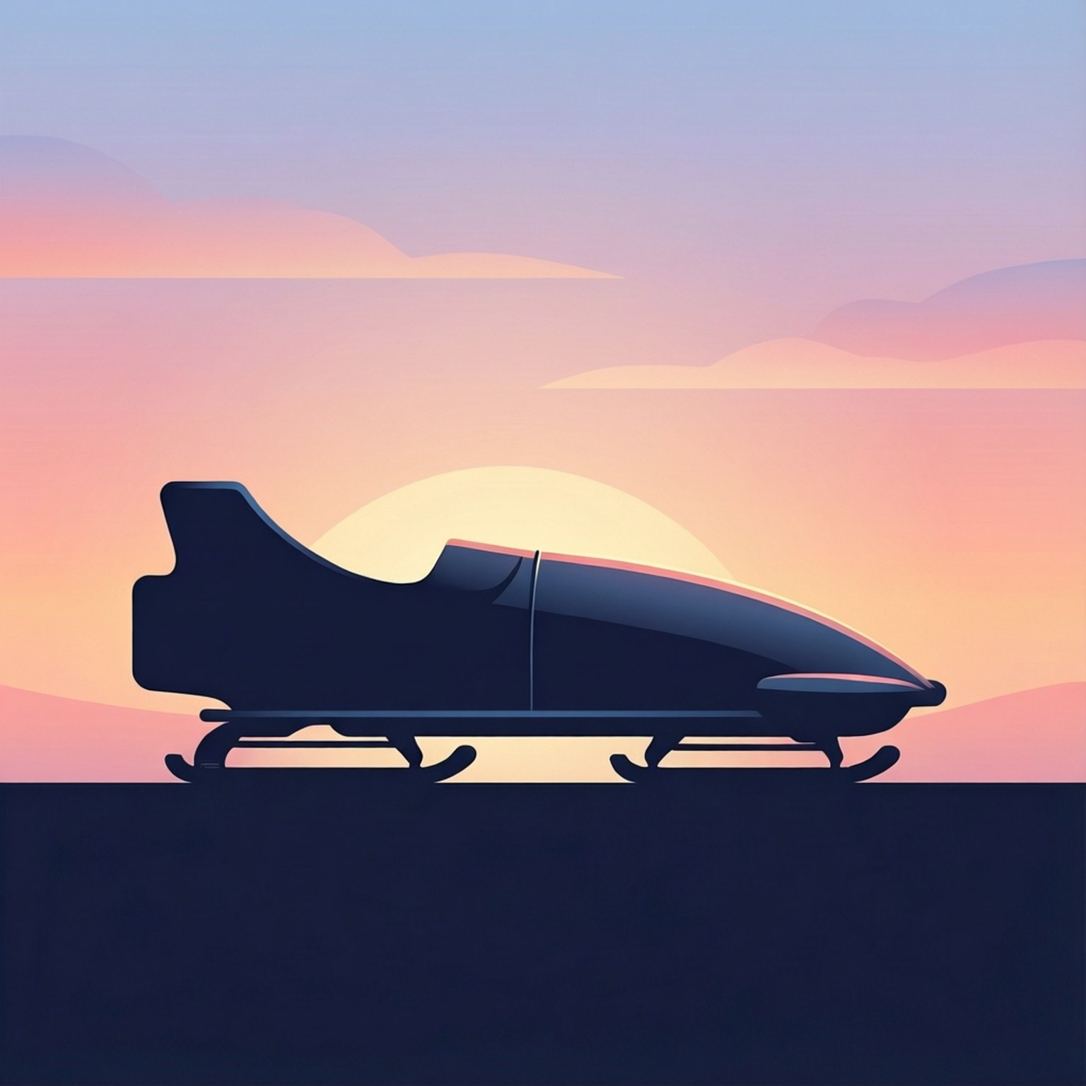 Sunset Bobsleigh Wallpaper