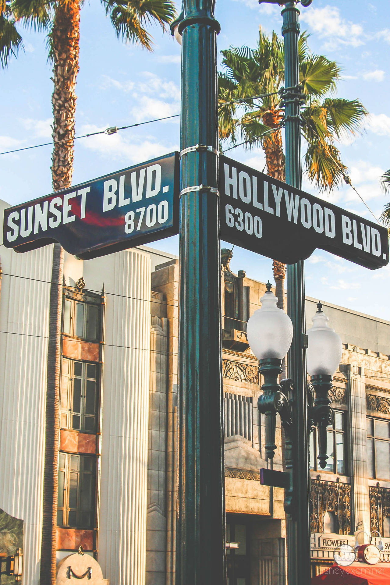 Bulevardel Atardecer Y Bulevar De Hollywood Fondo de pantalla