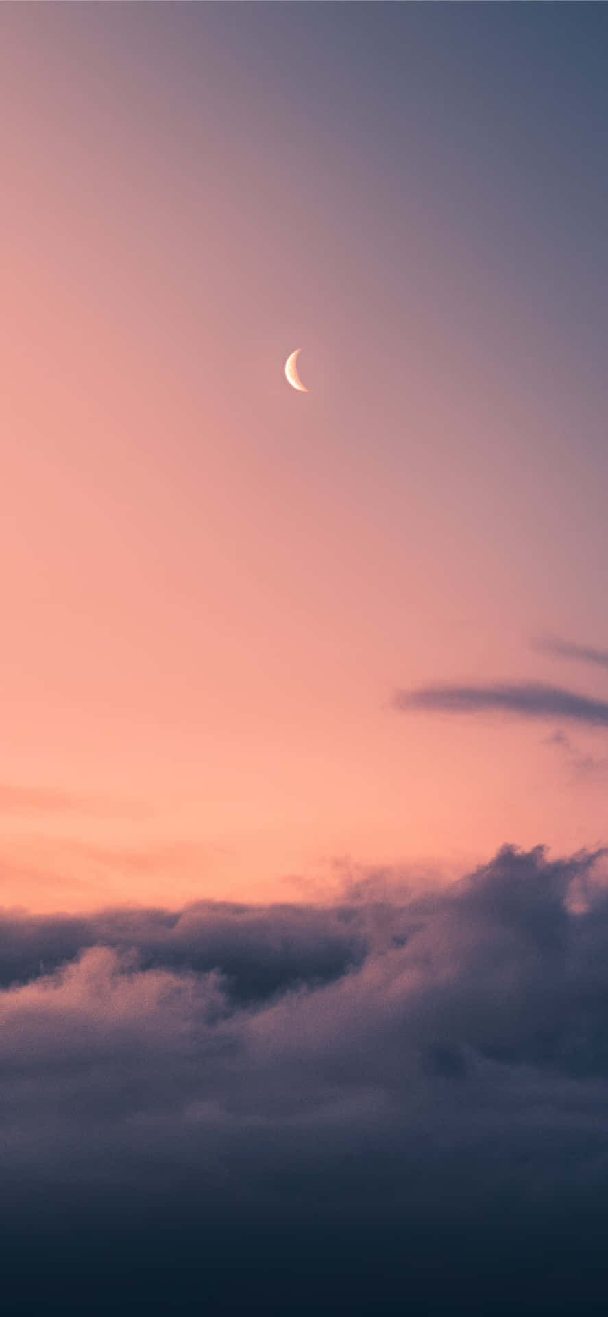 Sonnenuntergang,wolken Und Mond Wallpaper
