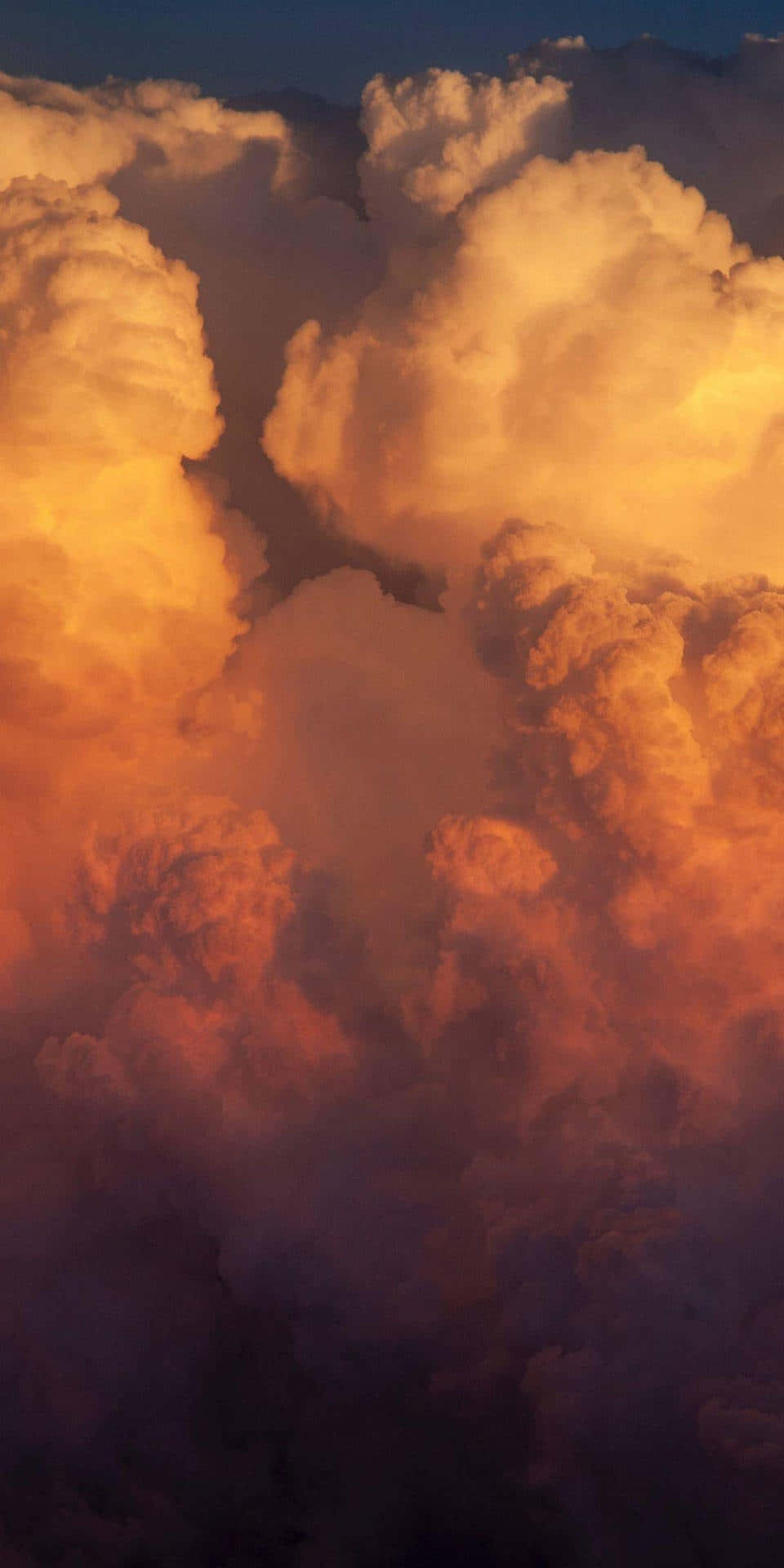 Sunset Clouds Drama Light Orange Aesthetic.jpg Wallpaper