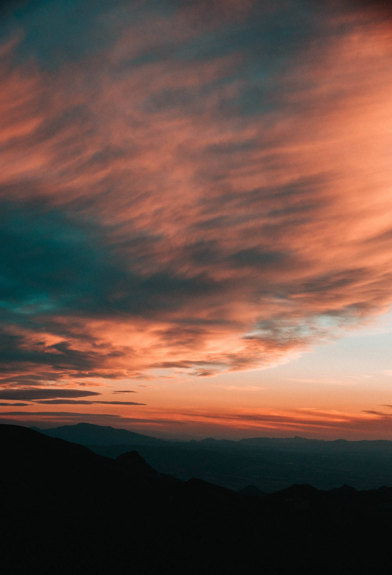 Sunset Cloudy Sky San Salvador Mountain Wallpaper