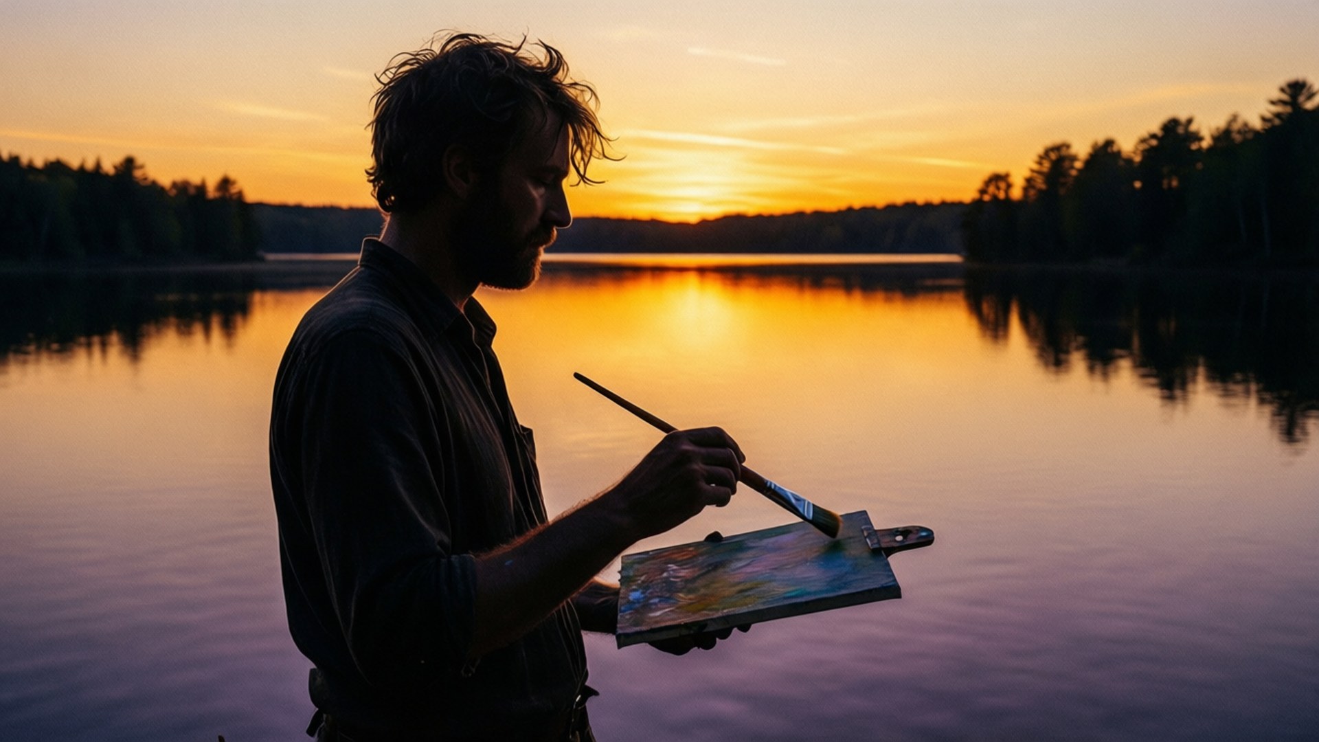 Sonnenuntergangs Kontemplation Wallpaper