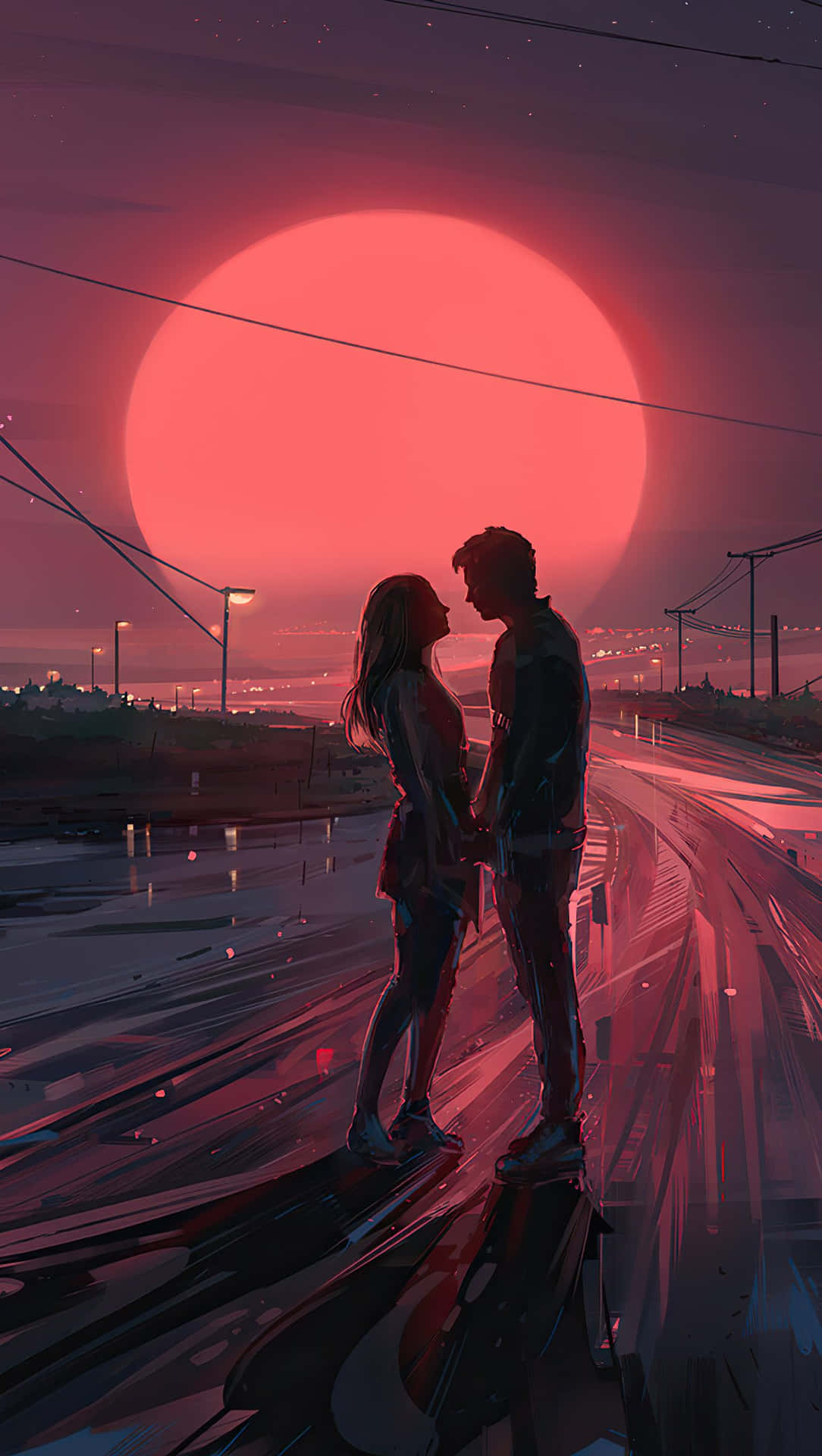 Wallpaper mood, tenderness, kiss, minimalism, anime, sketch, art, pair for  mobile and desktop, section прочее, resolution 1920x1080 - download