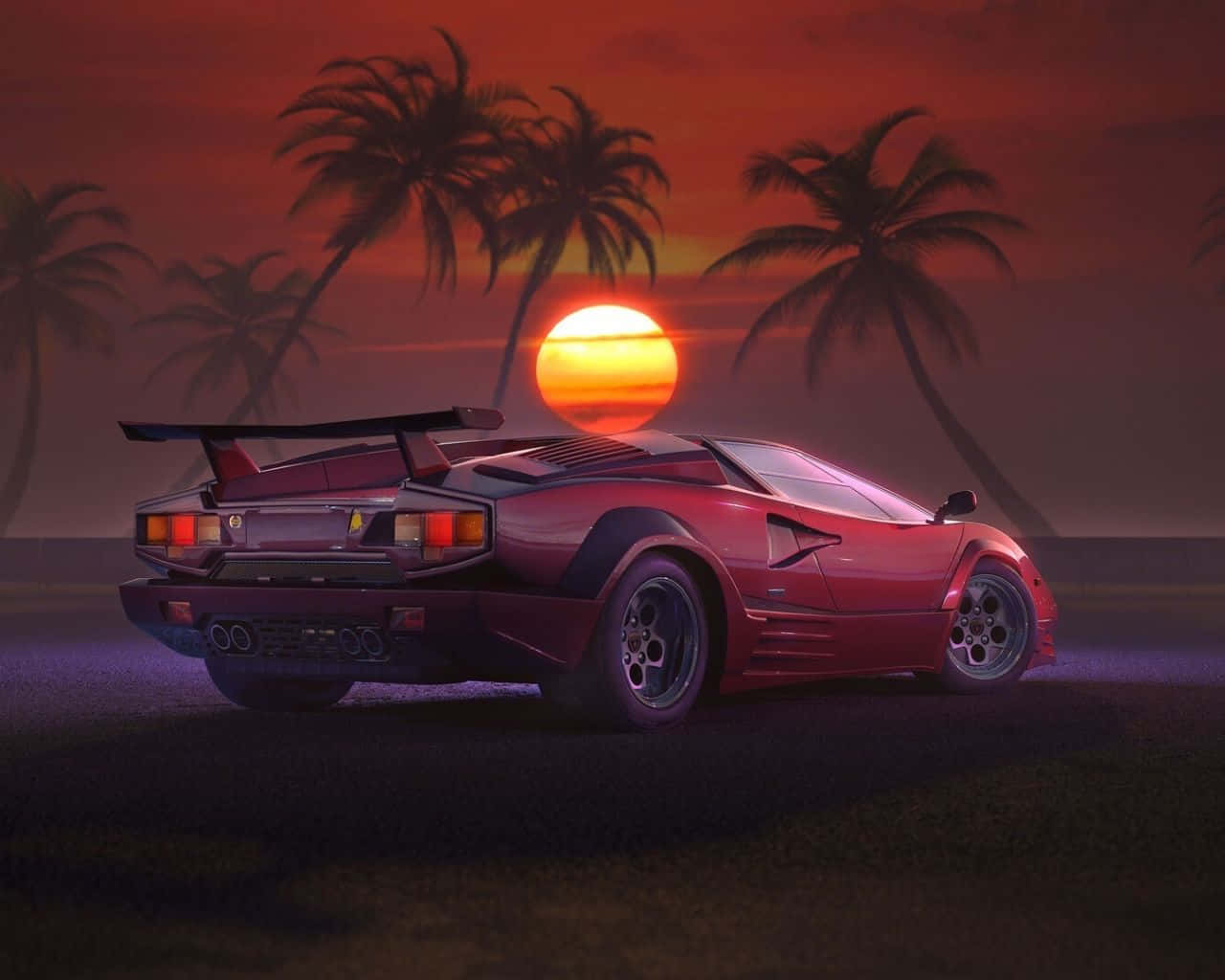 Captivating Sunset Drive Wallpaper