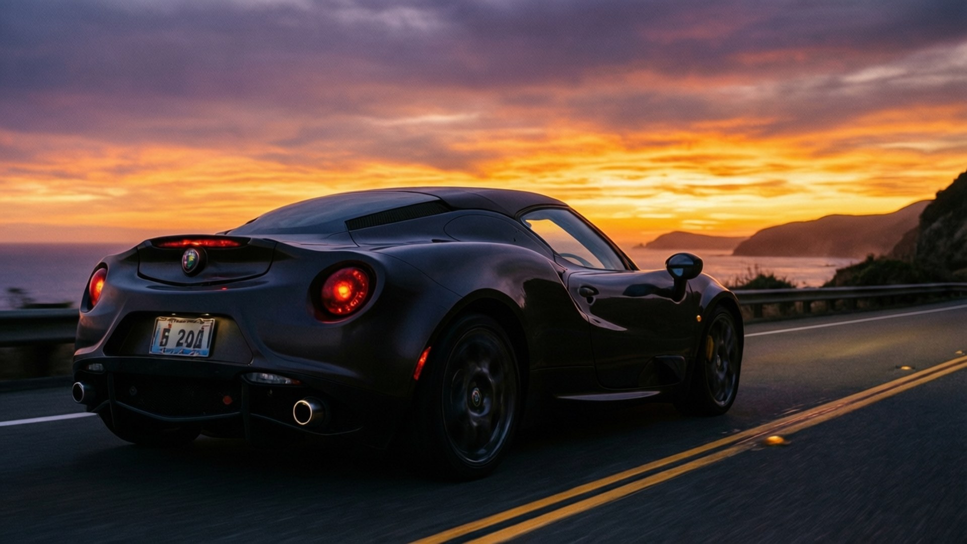 Sonnenuntergangsfahrt Wallpaper
