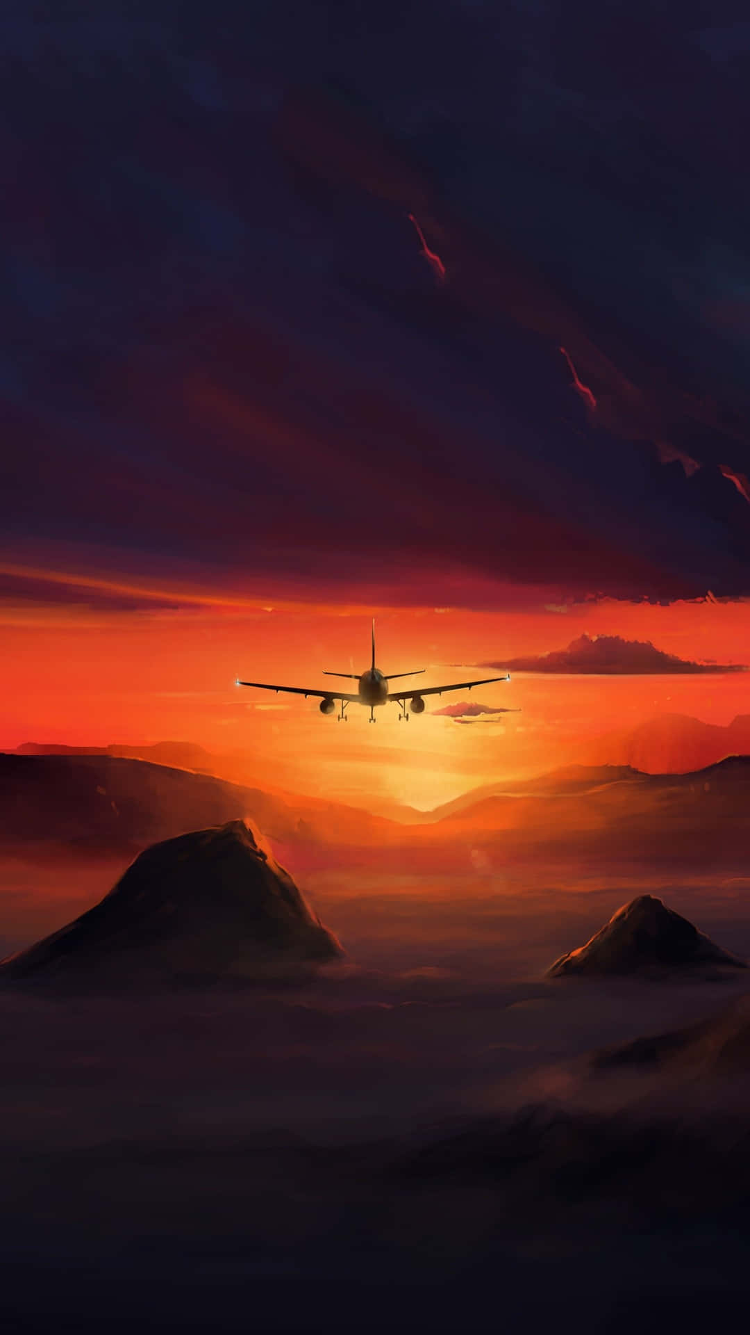 Sunset_ Flight_ Above_ Clouds.jpg Wallpaper