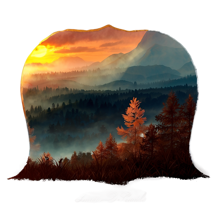 Sunset Fog Transparent Png 05262024 PNG