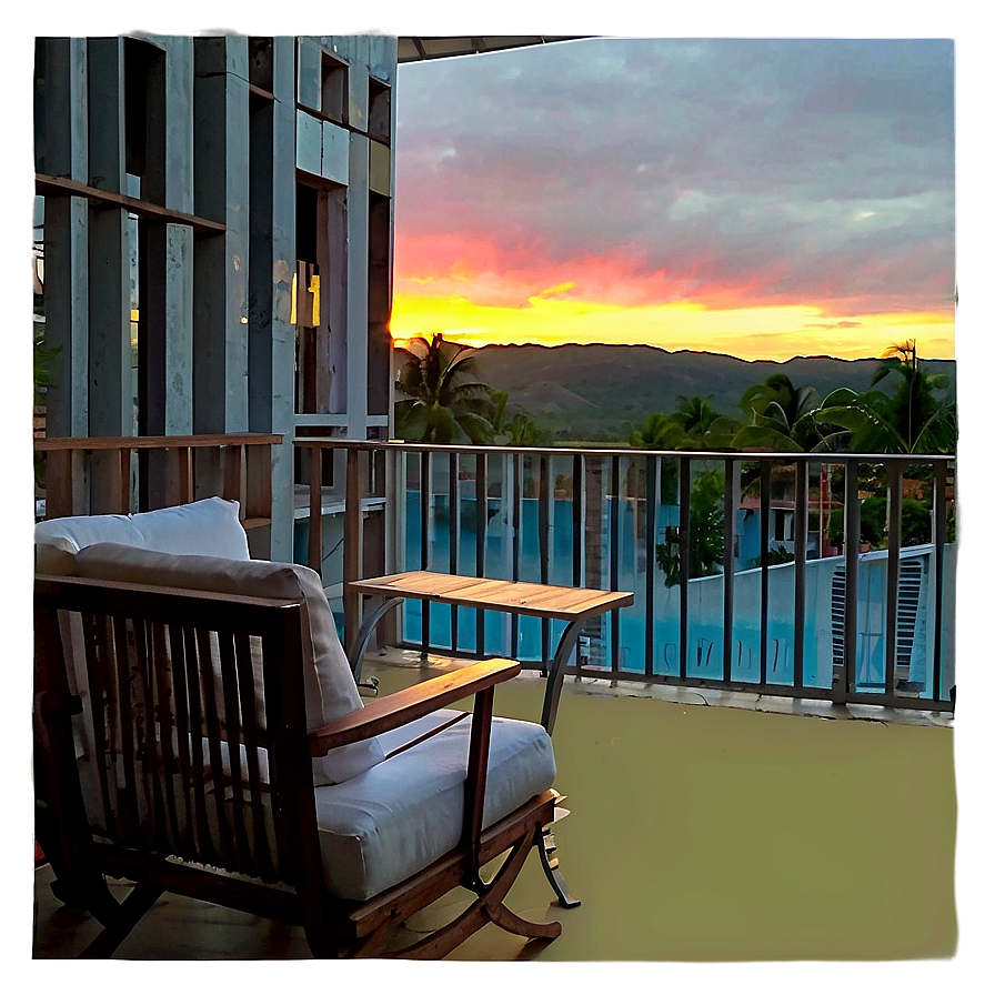 Sunset From Balcony Png Jff PNG