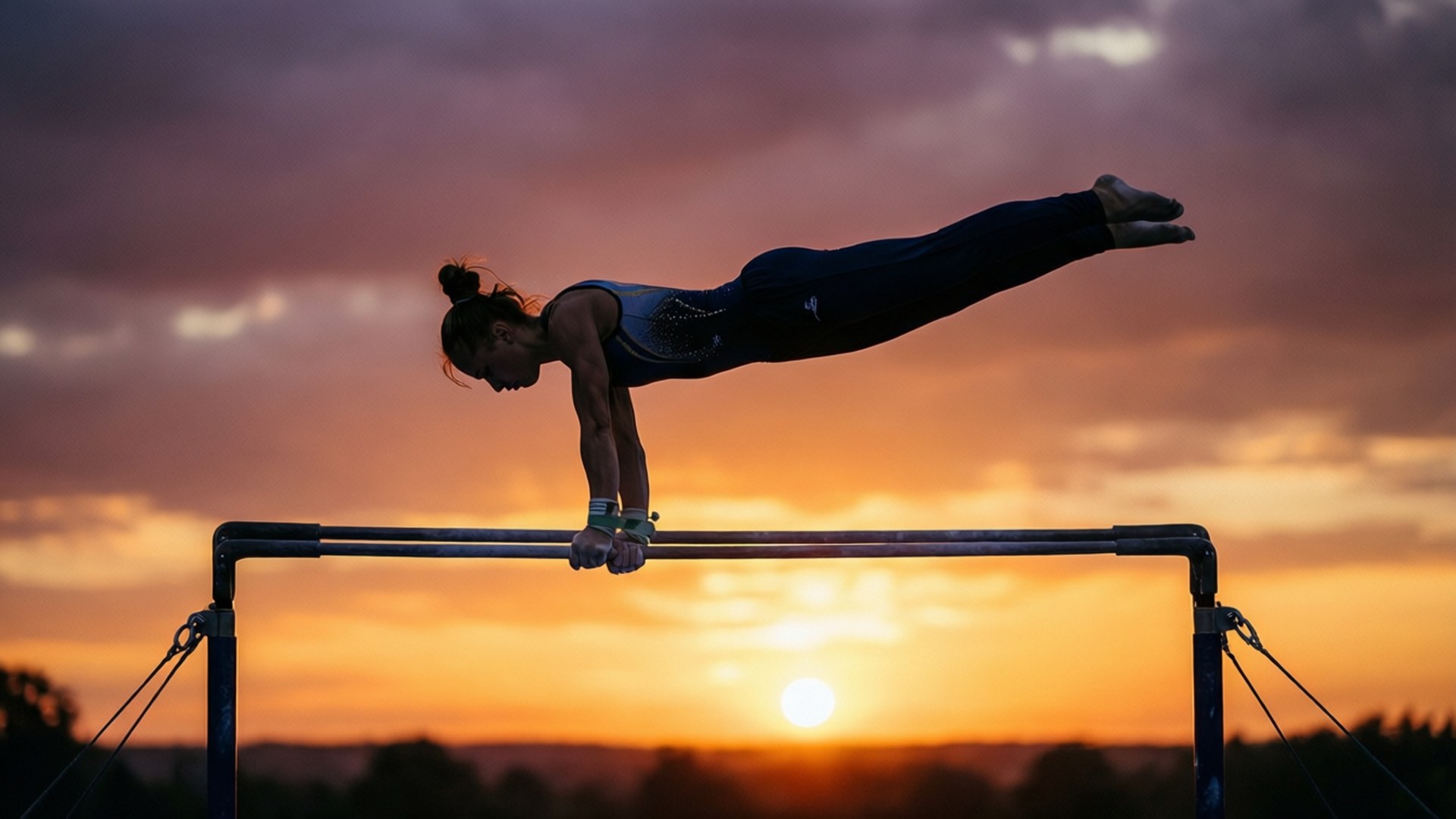 Front Lever al Tramonto Sfondi