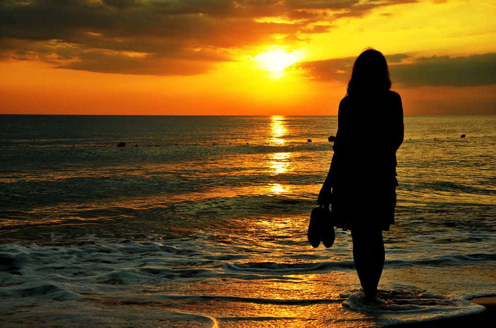 Enchanting Sunset Girl Picture