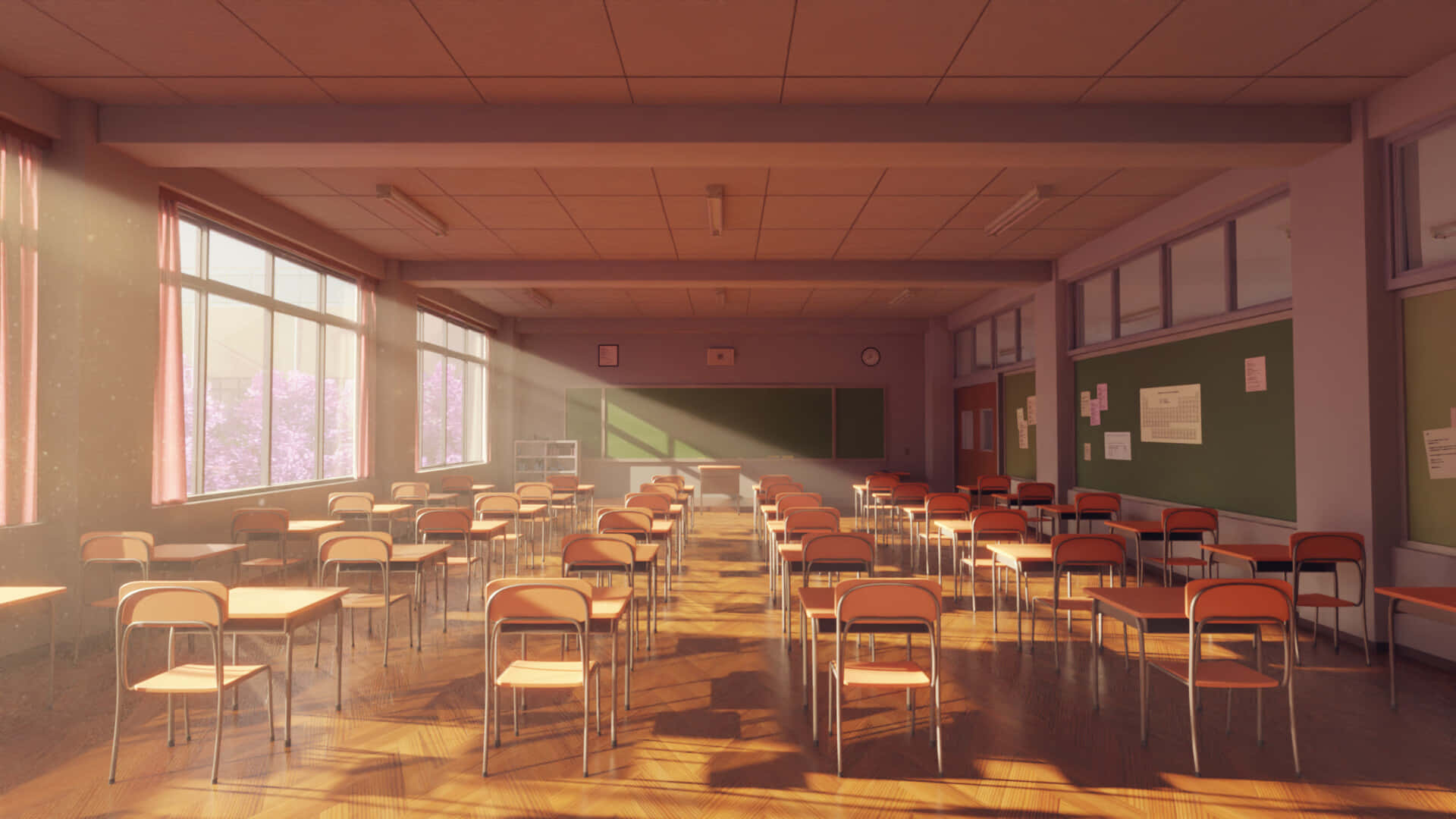 Sunset Glow Classroom Wallpaper