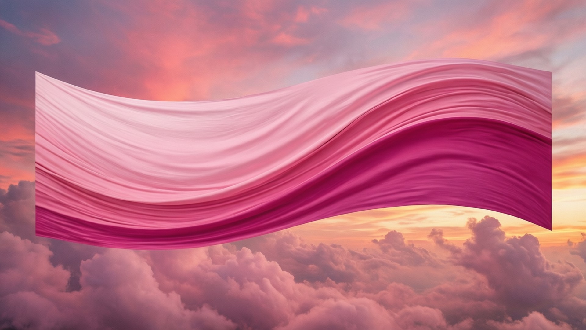 Sunset Gradient Pink Banner Wallpaper