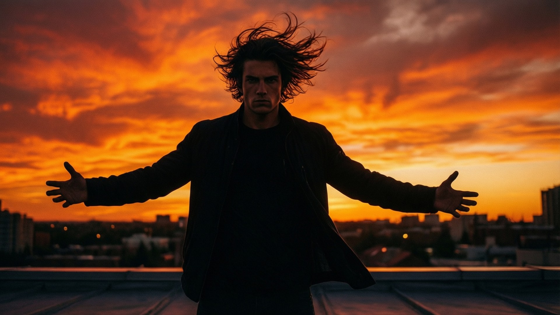 Sunset Hero Bakgrunner