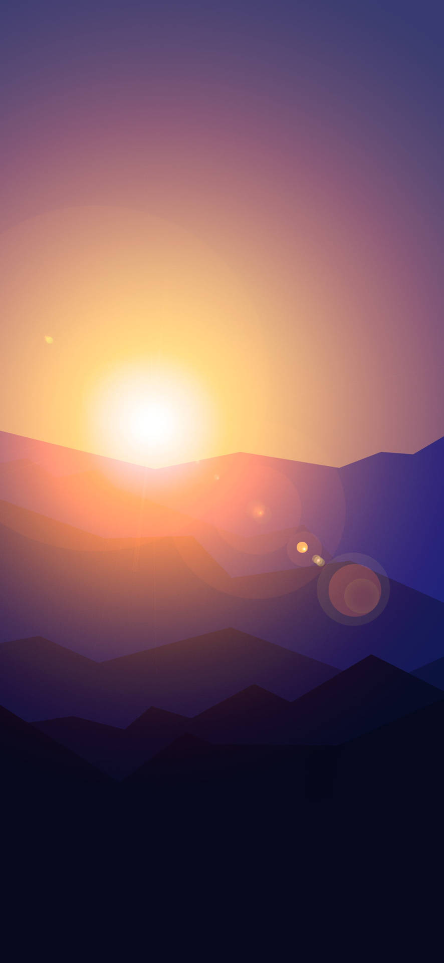 Sunset Horizon Minimalist Android Wallpaper