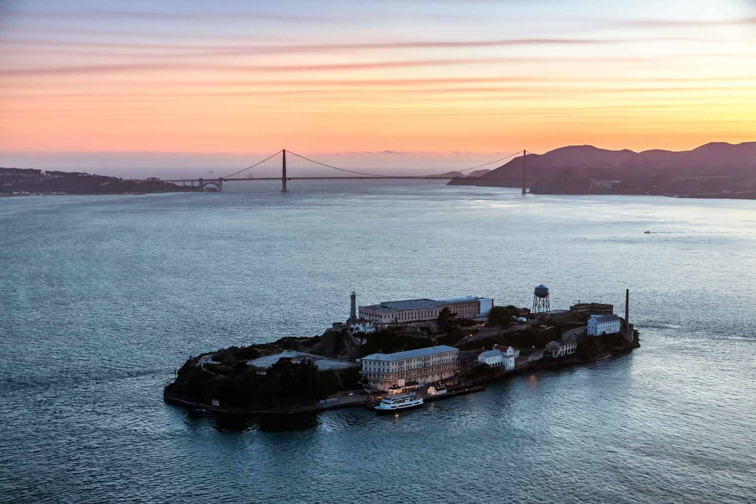 Atardeceren Alcatraz Fondo de pantalla