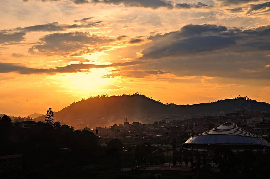 Sunset In The Capital Of Cameroon Yaoundé Wallpaper