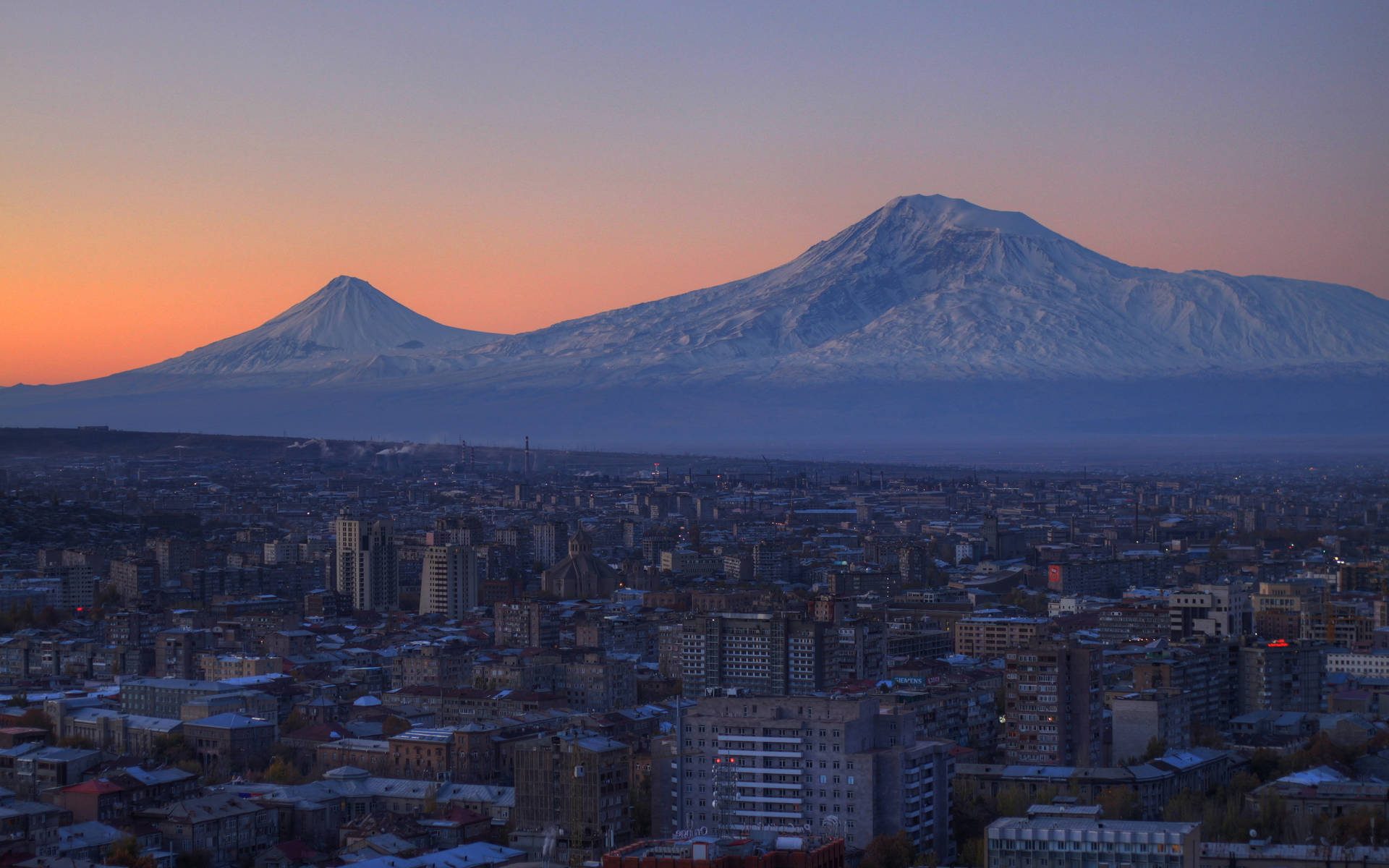 Sunset In Yerevan Wallpaper