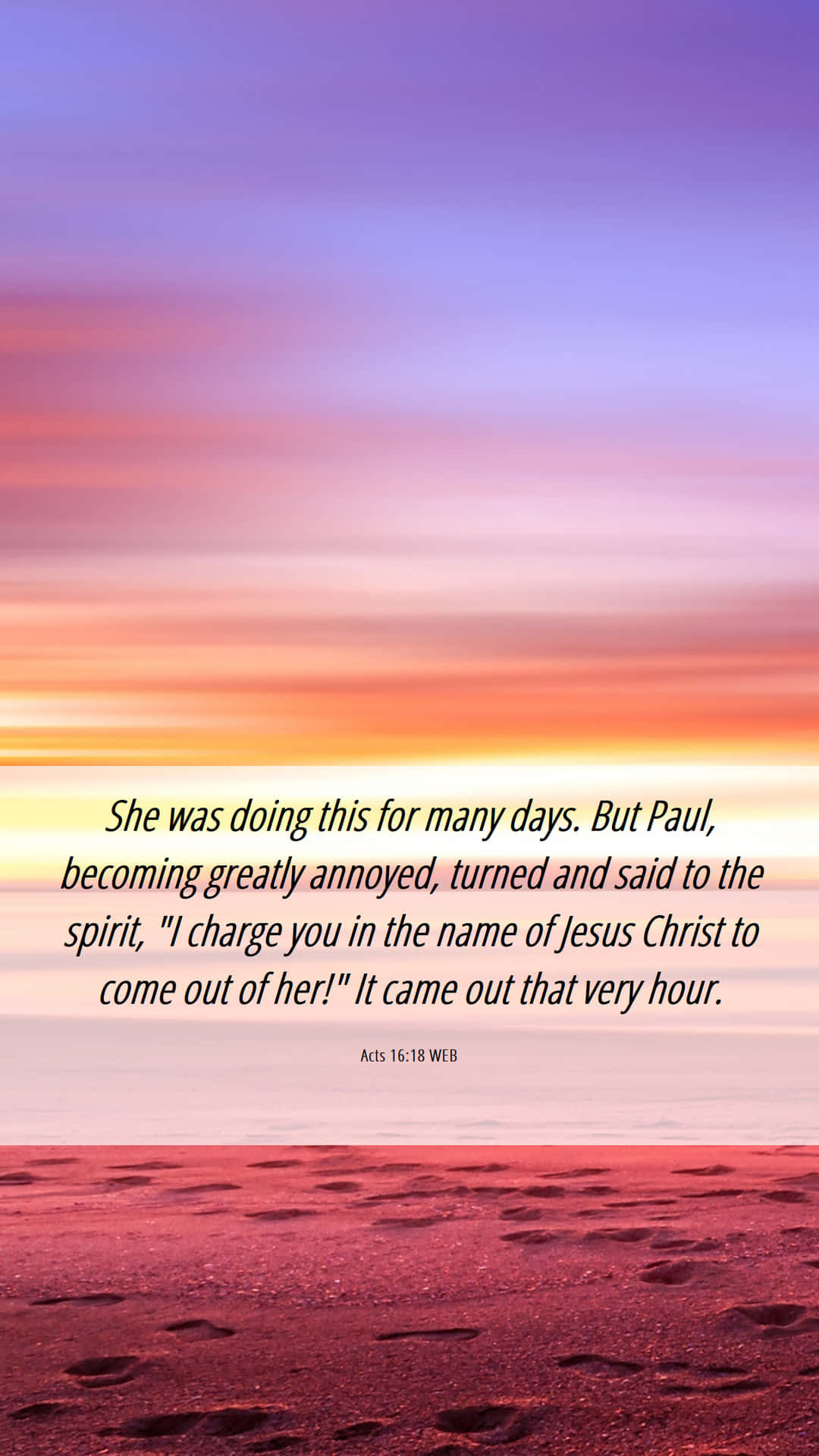 Sunset Inspired Bible Verse Acts1618 Wallpaper
