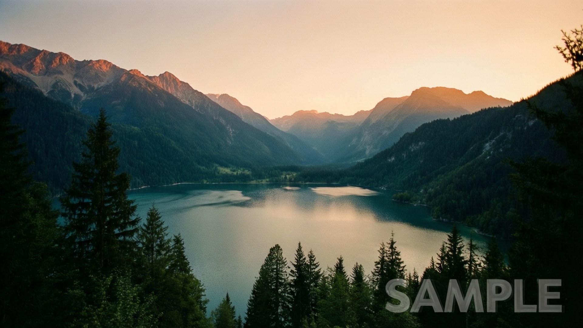 Sunset Lake Sample Fonds d'écran