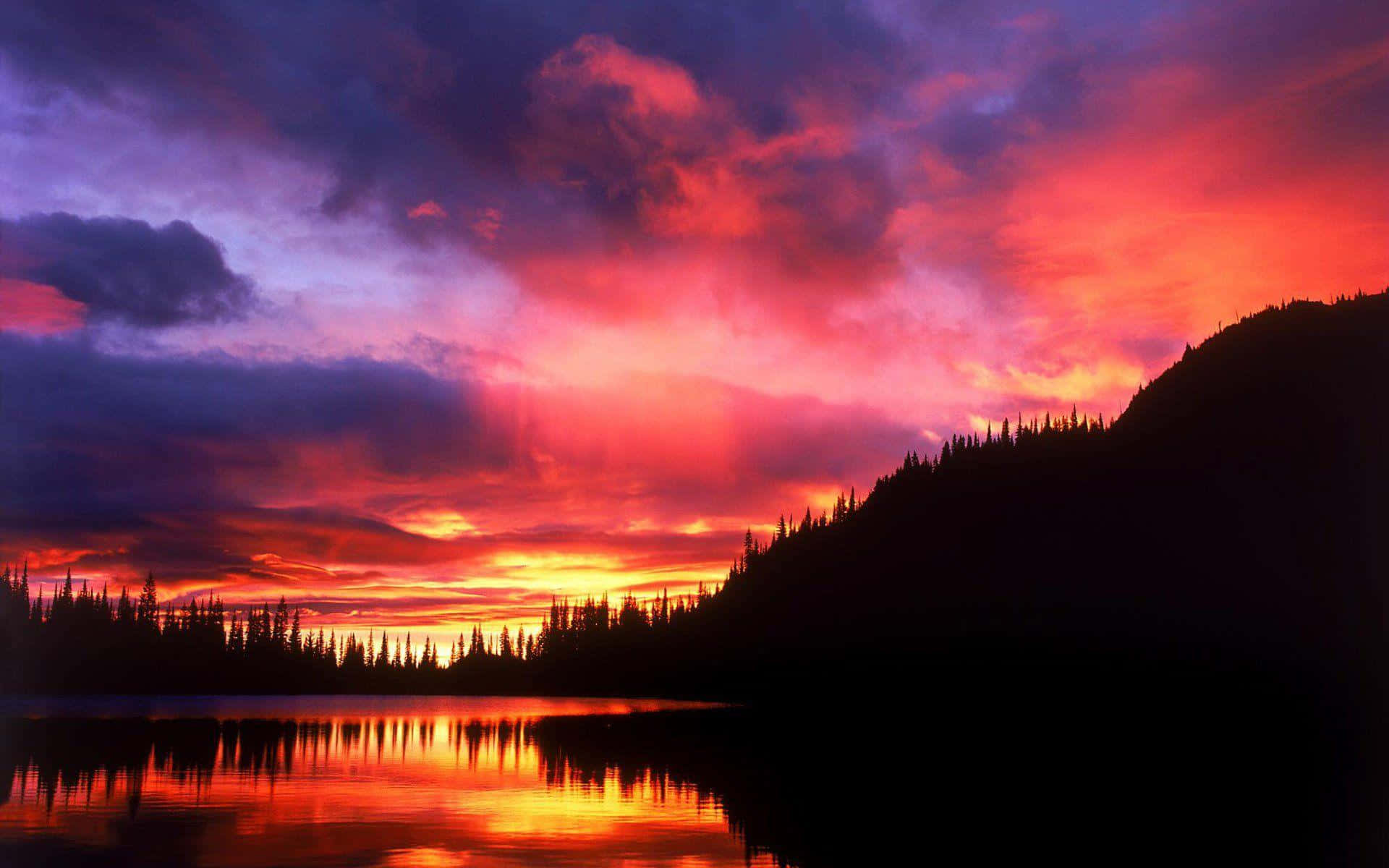 Enchanting Sunset Landscape Wallpaper