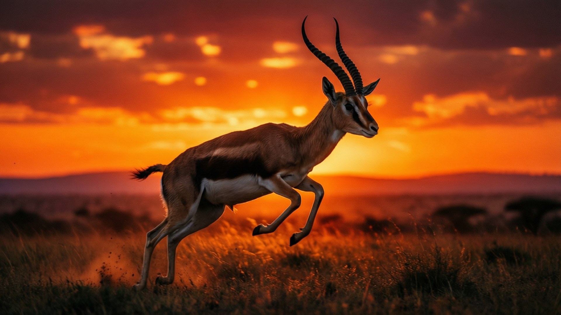 Sunset Leap Wallpaper