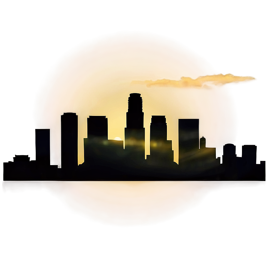 Sunset Los Angeles Skyline Png Mwj PNG