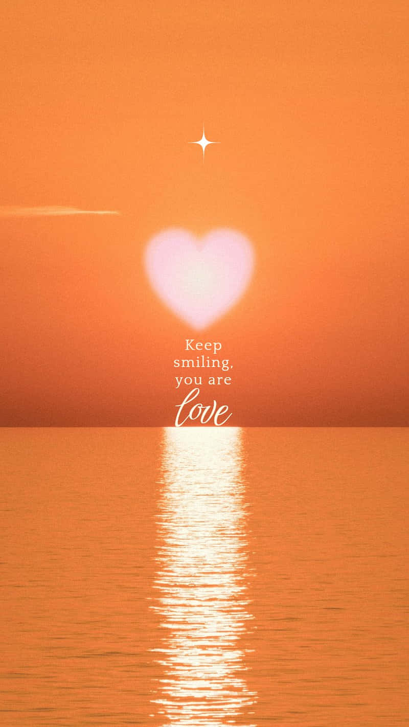 Sunset Love Inspiration Quote Wallpaper