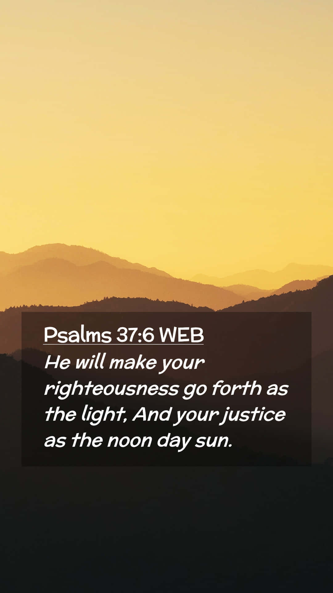 Sunset Mountain Bible Verse Wallpaper