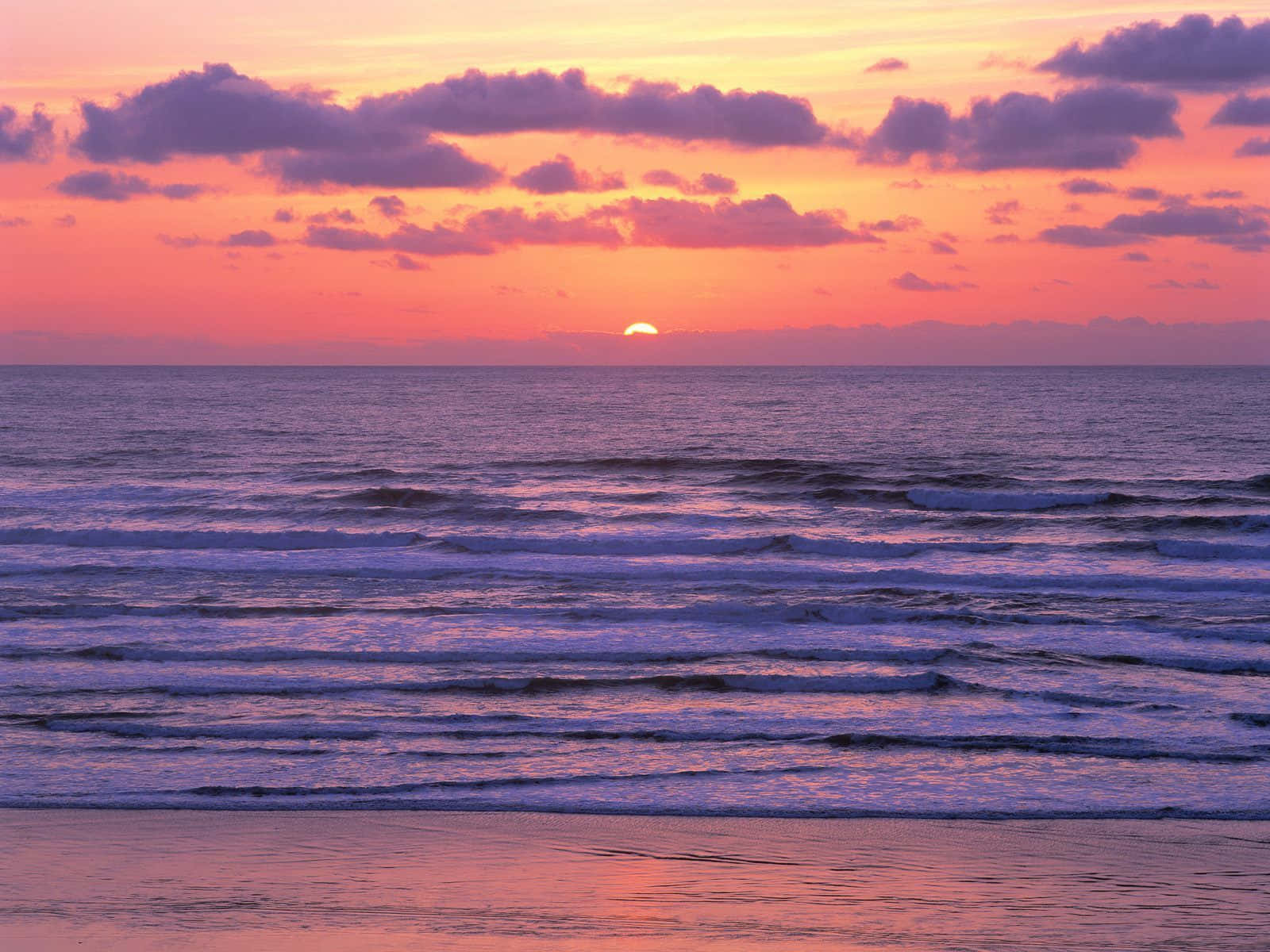 Papelde Parede Sunset Ocean 1600 X 1200