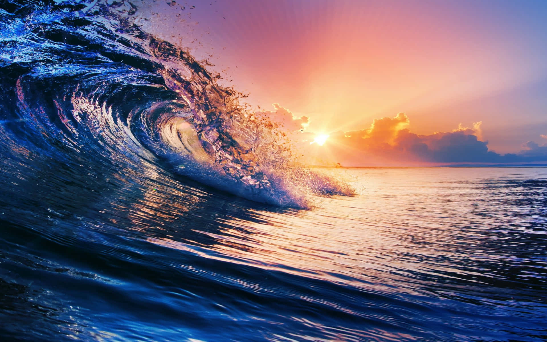 Mesmerizing ocean sunset with vibrant hues