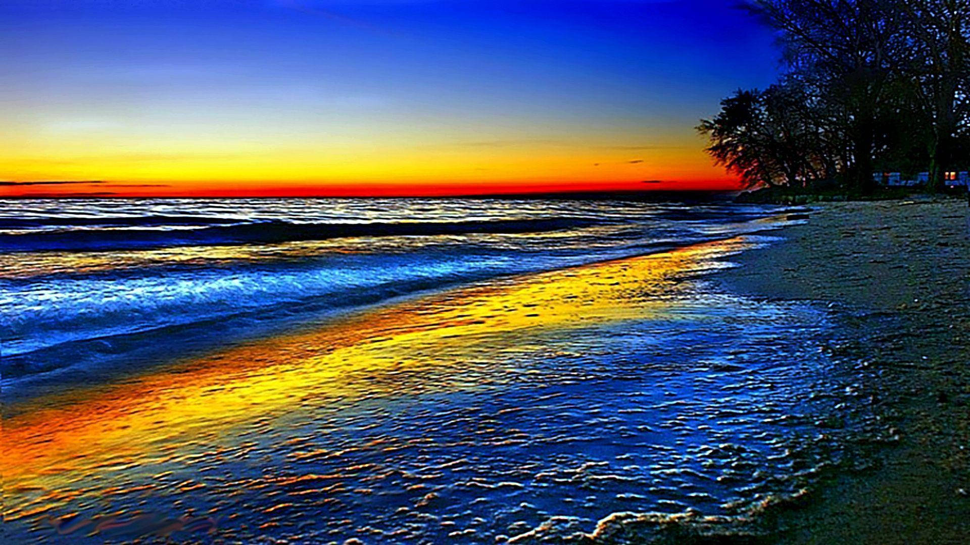 Sunset Ocean Colors Wallpaper