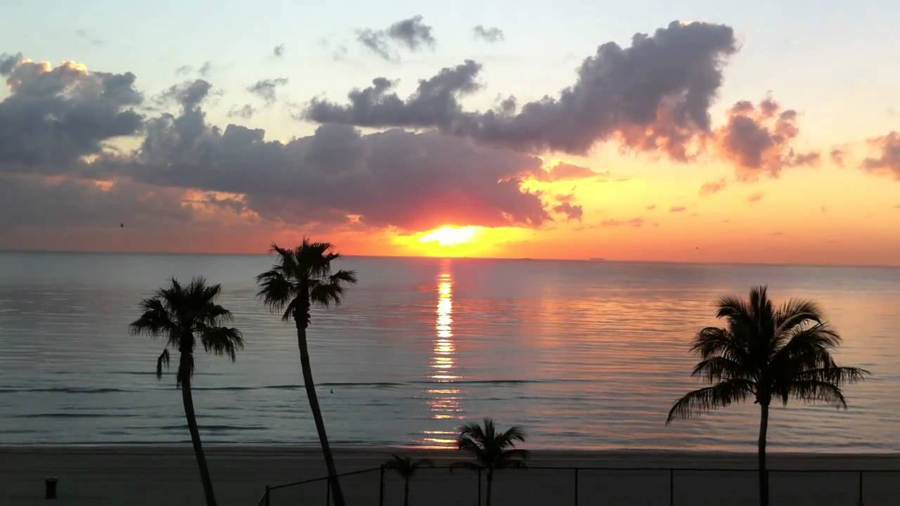 Sunset On Miami Beach Wallpaper