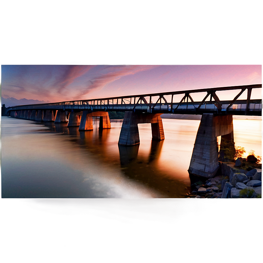 Sunset Over Bridge Png Hna17 PNG