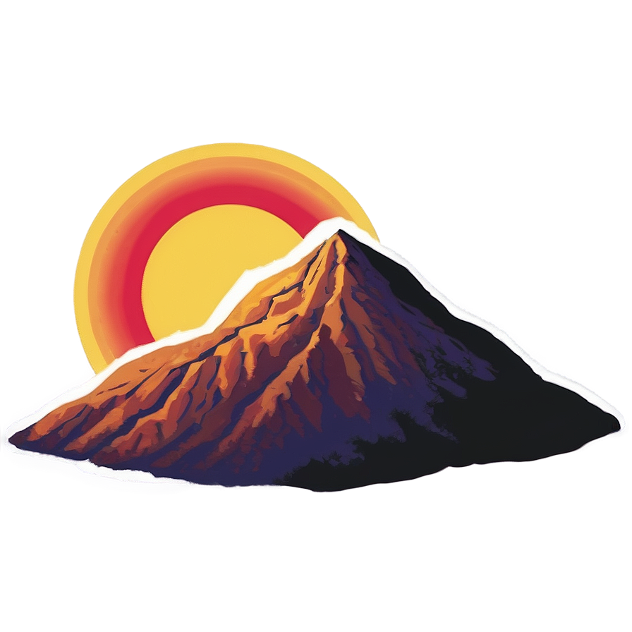 Download Sunset Over Mountain Png Sfb | Wallpapers.com